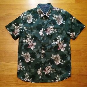 Ted Baker Dark Green Floral Shirt